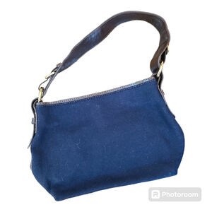 Navy Croft & Barrow Wool-like Purse 7x11